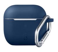 Cellularline Bounce - AirPods 3 Custodia per AirPods in silicone soft-touch con gancio Blu