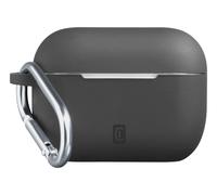 Cellularline Bounce - AirPods Pro 2 Custodia per AirPods in silicone soft-touch con gancio Nero