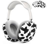 Custodia per cuffie Airpods Max, cover in silicone per Apple Airpod Max, custodie per accessori (nero/mucca)
