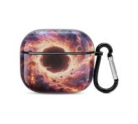 Custodia per cuffie Bluetooth, antimateria nebulosa con buco nero, antiurto, custodia rigida in policarbonato, copertura completa, compatibile con ricarica wireless e AirPods (terza generazione) con