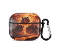 Custodia per cuffie Bluetooth Storm Magma Island, custodia rigida antiurto in policarbonato, copertura completa, compatibile con ricarica wireless e AirPods (terza generazione) con fibbia di sicurezza