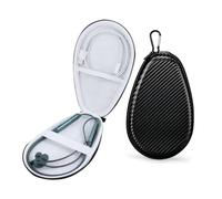 Custodia per cuffie con archetto da collo per auricolari wireless Beats Flex, per auricolari Bluetooth TONEMAC N18, N8, con microfono, borsa per il trasporto (nero)
