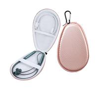 Custodia per cuffie con archetto da collo per auricolari wireless Beats Flex, per auricolari Bluetooth TONEMAC N18, N8, con microfono, custodia per il trasporto (rosa)
