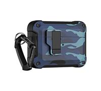 Custodia per cuffie con Dual Material Protection Switch Lock Pro 2 3 Copertura senza fili di ricarica degli auricolari, protezione portatile da viaggio, blu per AirPods Pro2