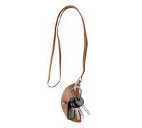 Custodia per cuffie - Custodia compatta da viaggio da 11 cm | Piccola borsa in pelle PU da donna - Tracolla per il trasporto con chiusura sicura per organizzare auricolari con cavo chiavi, Marrone