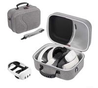 Custodia per cuffie da gioco VR per 3S/3, custodia rigida da viaggio con spazio per batteria, custodia antiurto nera e grigia
