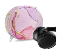 Custodia per cuffie Geekria NOVA compatibile con Skullcandy HeshEvo, HeshANC, Crusher ANC2, Hesh3, borsa da viaggio rigida sostitutiva con custodia per cavi (marmo rosa)