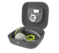 Custodia per cuffie Linkidea compatibile con Audio Technica ATH-M50x, Philips SHP9500 e altre, custodia da viaggio rigida protettiva con cavo, vano porta-caricabatterie (grigio)