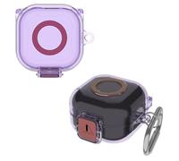 Custodia per cuffie per Sony LinkBuds Clip WF-LC900, accessori per auricolari wireless, in TPU, antiscivolo, morbida custodia protettiva con gancio, custodia antiurto e antipolvere (viola trasparente)