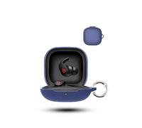 Custodia per cuffie wireless PowerBeats Fit, in morbido silicone, delicata sulla pelle, con moschettone, protezione completa, blu