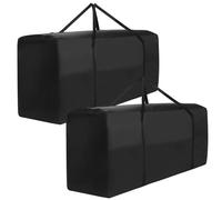 Custodia per cuscini da esterno, 2 pezzi Borsa portaoggetti per cuscini da esterno 68x30x20 pollici Borse resistenti impermeabili con maniglia e coperture con cerniera per mobili, coperture