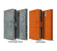 Custodia per diario in vera pelle Wild Croco per Galaxy Note20 Ultra Note10...