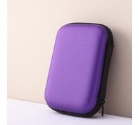 Custodia per disco rigido da 6,3 cm, custodia portatile per HDD esterno, in EVA, con cerniera, per power bank, organizer da viaggio (viola)