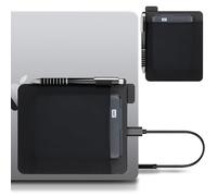 Custodia per disco rigido esterno portatile per laptop, con adesivo riutilizzabile, per Seagate, UnionSine, Toshiba, WD, LaCie HDD esterno da 2,5", custodia da trasporto con portapenne, colore nero