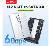 Custodia per disco rigido JEYI M.2 NGFF a SATA 3.0 6 Gbps ad alta velocità Supporta fino a 2 TB Mobile portatile Supporta SSD 2230/42/60/80