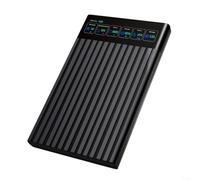 Custodia per disco rigido USB 3.2 con display digitale HD, custodia in lega di alluminio, trasferimento dati veloce UASP da 5 Gbps per HDD SSD da 2,5 pollici fino a 8 TB, compatibile con Windows/Mac