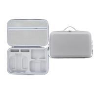 Custodia per DJI Neo 2 Fly More Combo, borsa protettiva di grande capacità con organizer a scomparti, custodia in materiale PU con tracolla per accessori per droni, grigio, Unisex
