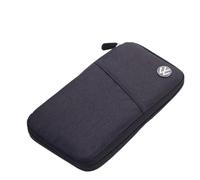 Custodia per documenti di viaggio - SAFE RIDE - con pellicola di protezione per la lettura (per chip RFID) - chiusura a cerniera - 12 tasche interne per patente, libretto di circolazione, tessere club