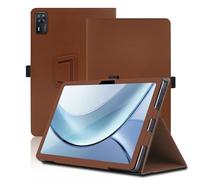 Custodia per DOOGEE Tab E3+ 12 Pollici, Cover Tablet DOOGEE Tab E3+, Copertura Protettiva Pieghevole con Supporto per Matita e Cinturino da Polso, Protezione Completa. (Marrone)