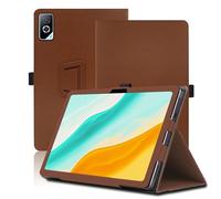 Custodia per DOOGEE Tab G6 Pro 12 Pollici, Cover Tablet DOOGEE Tab G6 Pro, Copertura Protettiva Pieghevole con Supporto per Matita e Cinturino da Polso, Protezione Completa. (Marrone)