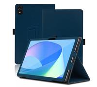Custodia per DOOGEE U10, 10 inch, Cover Tablet DOOGEE U10, Copertura Protettiva Pieghevole con Supporto per Matita e Cinturino da Polso, Protezione Completa. (Blu)