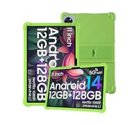 Custodia per DOOGEE U11 2025 da 11 pollici con copertura completa, adatta ai bambini, antiurto, antigraffio, supporto regolabile, copertura in morbido silicone impermeabile, verde