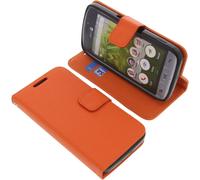 Custodia per Doro 8031 Book-Style Protettiva Cellulare a Libro Arancione