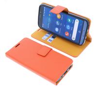 Custodia per Doro 8050 Book-Style Protettiva Cellulare Libro Copertura Arancione