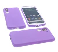 Custodia per Doro 8080 TPU Silicone Protezione Case Cellulare Opaco Soft Lilla