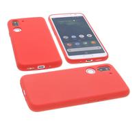 Custodia per Doro 8080 TPU Silicone Protezione Case Cellulare Opaco Soft Rosso
