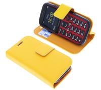 Custodia per Doro Primo 366 Book-Style Protettiva Cellulare Libro Giallo
