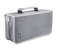 Custodia per DVD Siveit con capacit di 128 CD/DVD, raccoglitore portadocumenti per auto, casa, ufficio e viaggi (raccoglitore bianco argento)