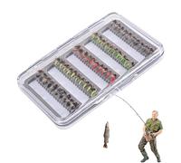 Custodia per esche da pesca a mosca | 50X per spigola, luccio, trota, glaucomi, acqua dolce, acqua salata, da uomo