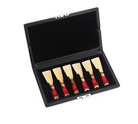 Custodia per fagotto Cheotime, casetta per le canne di fagoo Copertura in pelle nera Custodia per container box con slot per slot per 6pcs Reeds Tesno di protezione