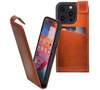 Custodia per Fairphone 6 Flip Stile Vera Pelle Cover Protettiva Case Cognac