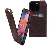 Custodia per Fairphone 6 Flip Vera Pelle Cover Protettiva Case Antik-Coffee