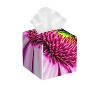 Custodia per fazzoletti in pelle con stampa di piante tropicali con fiori rosa, elegante borsa per fazzoletti, porta fazzoletti per casa, ufficio, auto