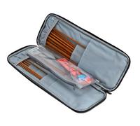 Custodia per ferri da maglia e uncinetto, organizer in tessuto Oxford, 40 x 15,5 x 2,5 cm