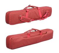 Custodia per flauto, impermeabile, leggera, confezione da sette pezzi per flauto, custodia per flauto in bambù, custodia per stecca da biliardo (rosso)