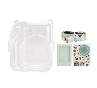 Custodia per Fotocamera Istantanea Compatibile con Mini 12 Custodia Trasparente per Fotocamera Istantanea Mini 12 con Tasca Posteriore per Foto Adesivi (Insieme