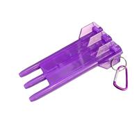 Custodia Per Freccette Scatola for freccette in plastica trasparente e resistente con portachiavi for punte morbide frecce inferiori a 7 mm. Accessori for portatili for la conservazione delle(Purple)