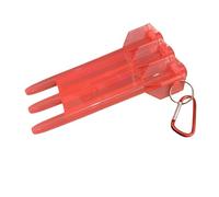 Custodia Per Freccette Scatola for freccette in plastica trasparente e resistente con portachiavi for punte morbide frecce inferiori a 7 mm. Accessori for portatili for la conservazione delle(Red)