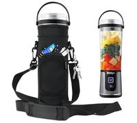 Custodia per frullatore a immersione con tracolla e tasca per accessori per Ninja BC151NV/BC51NV/BC151BK/BC151CR/BC151EM/BC151PR/BC151WH/Blast frullatore portatile, 510 g, colore: nero