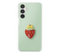 Custodia per Galaxy A16 con Motivo Fragola in Rilievo 3D e Bordo Rialzato