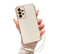 Custodia per Galaxy A32 5G, custodia Samsung A32 per donne e ragazze galvanica carina lussuosa estetica alla moda bella, protezione morbida in TPU per fotocamera completa, copertura antiurto per