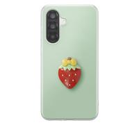 Custodia per Galaxy A56 con Motivo Fragola in Rilievo 3D e Bordo Rialzato
