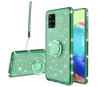 Custodia per Galaxy A71 5g (verde glitterato)