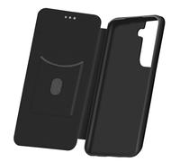 Custodia per Galaxy S21 Effetto Carbonio Portacarte Funzione Stand nero