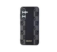 DKNY Rigida Dkny In Pelle Con Motivo Monocromatico COVER per Samsung Galaxy S24 Plus, Nero