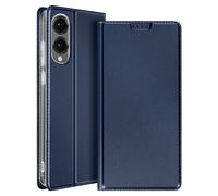 Dux Ducis Custodia per Samsung Galaxy S25 Edge con supporto pieghevole per video, Blu scuro